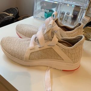 Adidas edge lux bounce cream and pink sz 5.5